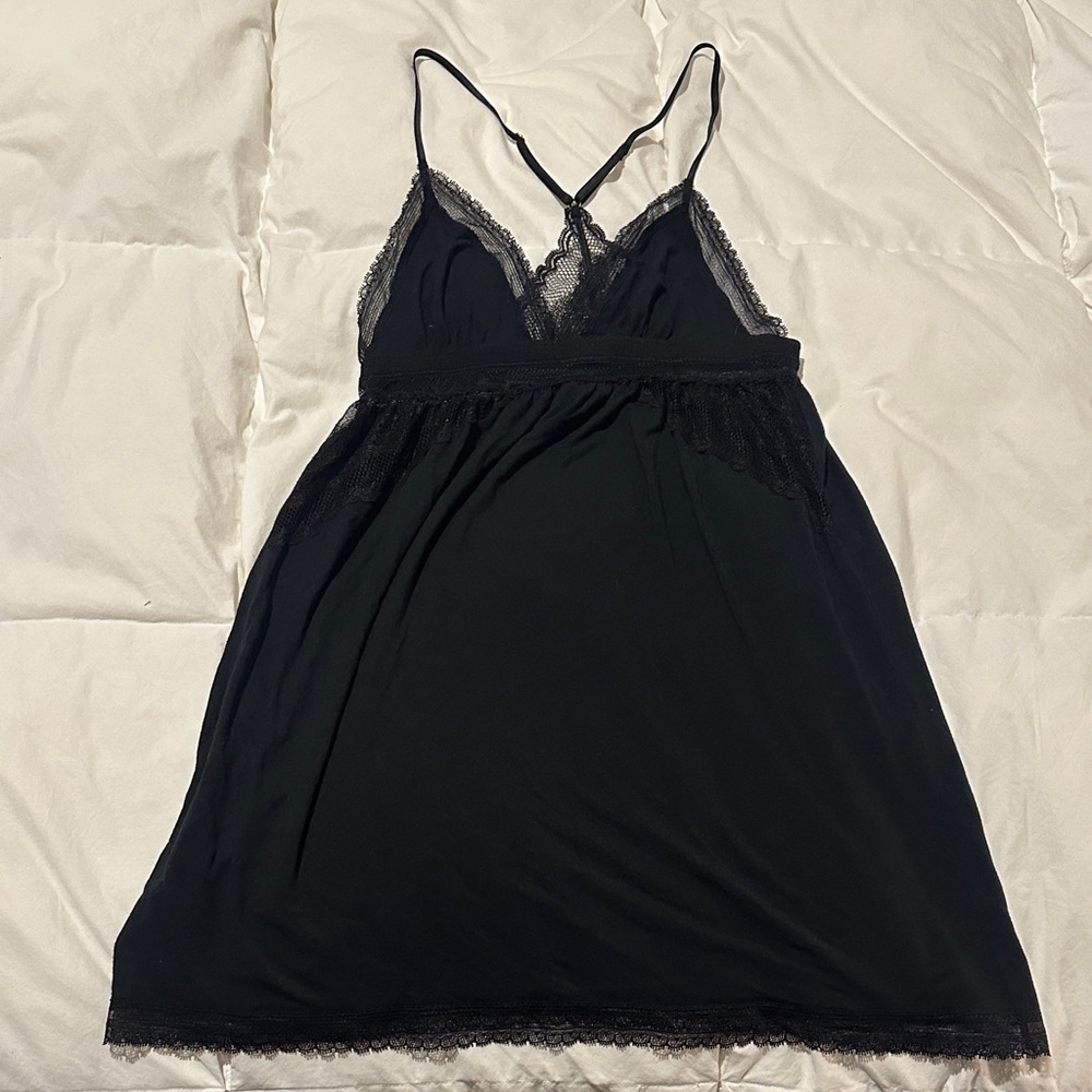 Victoria's Secret Black Lace trim slip size small